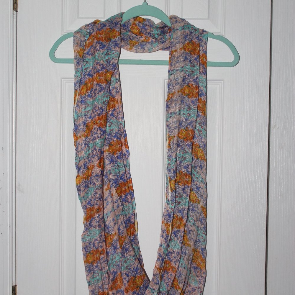 Bright Patterned Infinity Scarf